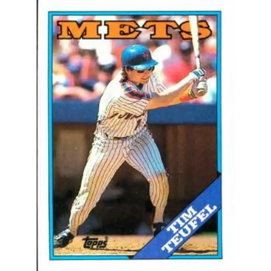 1988 Topps #508 Tim Teufel NM-MT New York Mets Baseball Card - Baseball Card Single