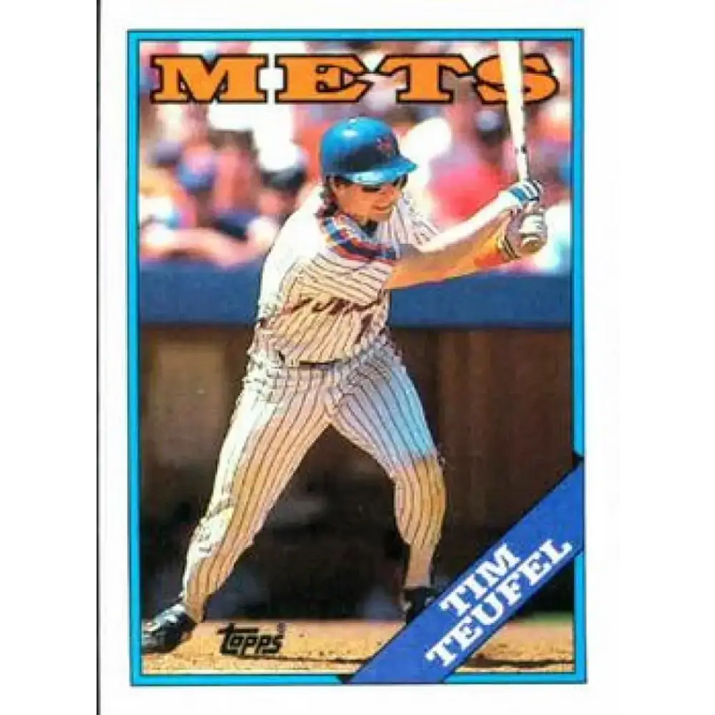 1988 Topps #508 Tim Teufel NM-MT New York Mets Baseball Card - Baseball Card Single