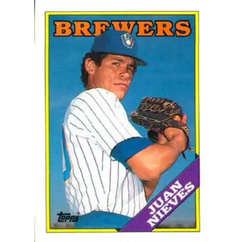 1988 Topps #515 Juan Nieves NM-MT Milwaukee Brewers Baseball Card - Baseball Card Single