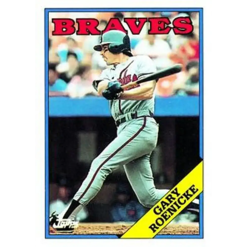 1988 Topps #523 Gary Roenicke NM-MT Atlanta Braves Baseball Card - Baseball Card Single
