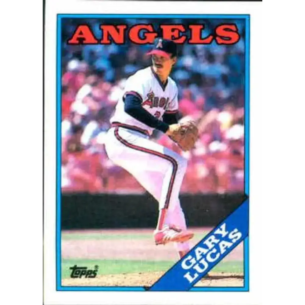 1988 Topps #524 Gary Lucas NM-MT California Angels Baseball Card - Baseball Card Single