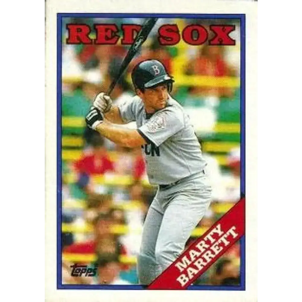 1988 Topps #525 Marty Barrett NM-MT Boston Red Sox Baseball Card - Baseball Card Single