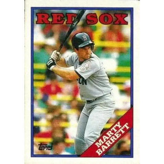 1988 Topps #525 Marty Barrett NM-MT Boston Red Sox Baseball Card - Baseball Card Single