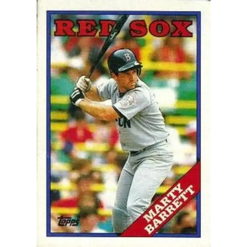 1988 Topps #525 Marty Barrett NM-MT Boston Red Sox Baseball Card - Baseball Card Single