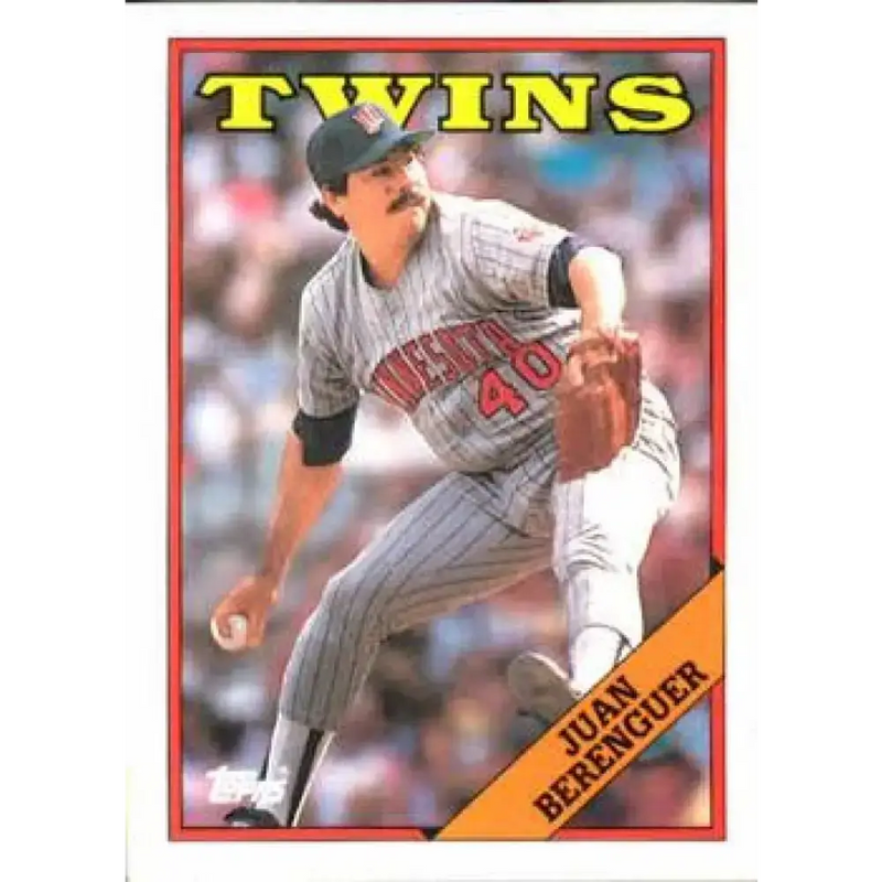 1988 Topps #526 Juan Berenguer NM-MT Minnesota Twins Baseball Card - Baseball Card Single