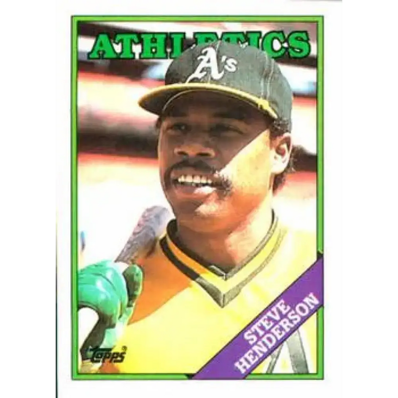 1988 Topps #527 Steve Henderson NM-MT Oakland Athletics Baseball Card - Baseball Card Single