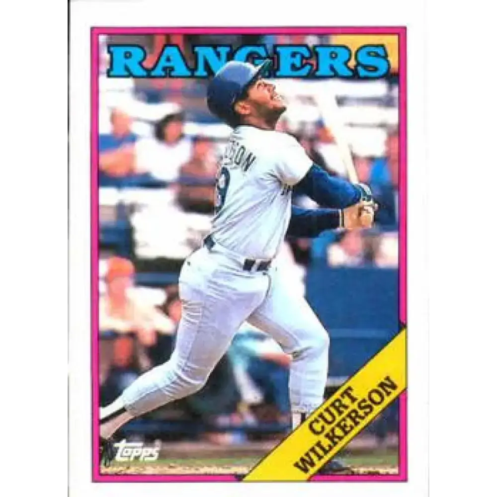 1988 Topps #53 Curtis Wilkerson NM-MT Texas Rangers Baseball Card - Baseball Card Single