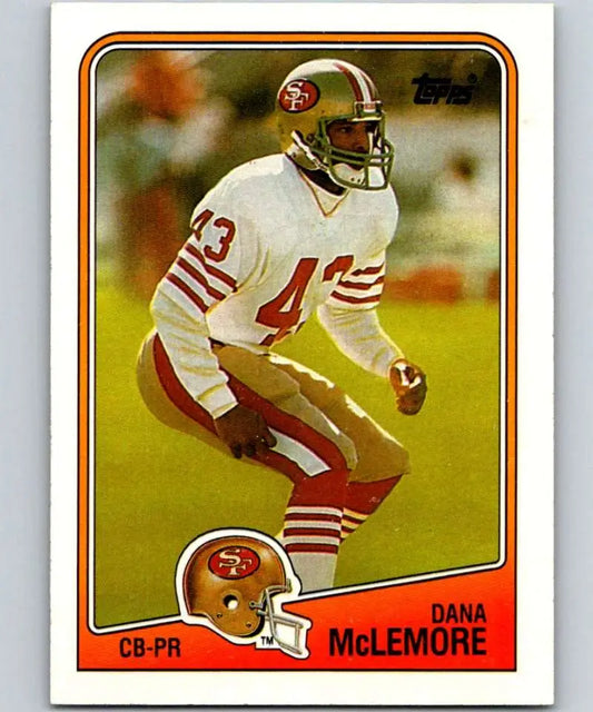 1988 Topps #53 Dana McLemore EX Excellent San Francisco 49ers Football Card