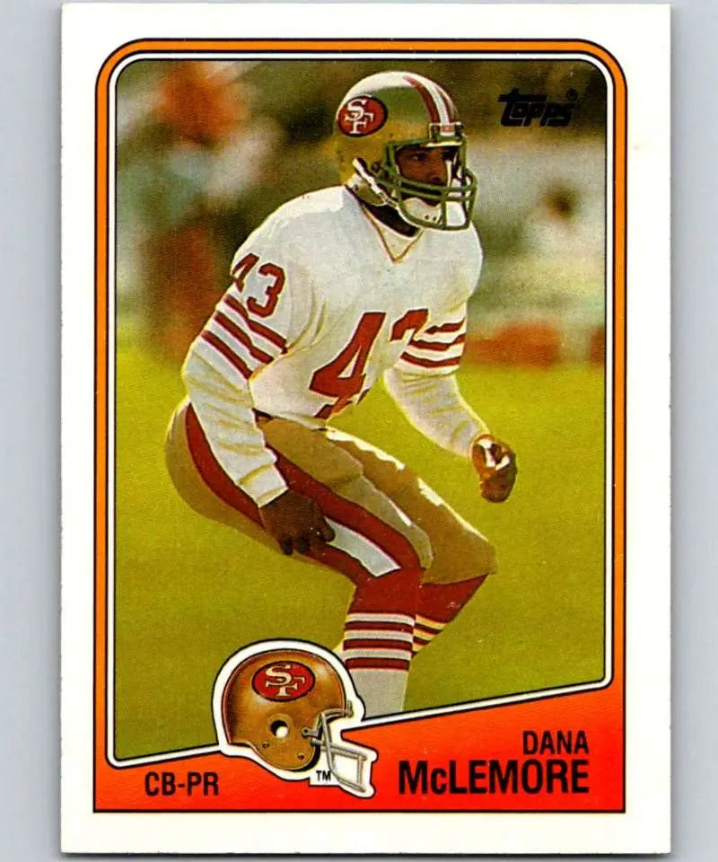 1988 Topps #53 Dana McLemore EX Excellent San Francisco 49ers Football Card - Football Card Single