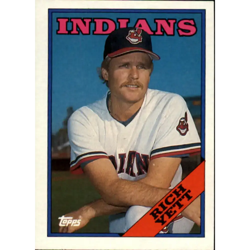 1988 Topps #531 Rich Yett NM-MT Cleveland Indians Baseball Card - Baseball Card Single