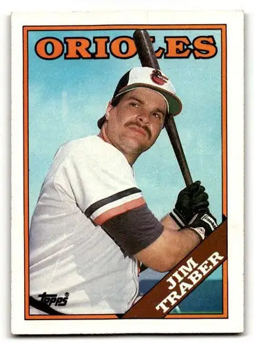 Original gloss 1988 Topps Jim Traber Orioles baseball card NM Near Mint ID 61330