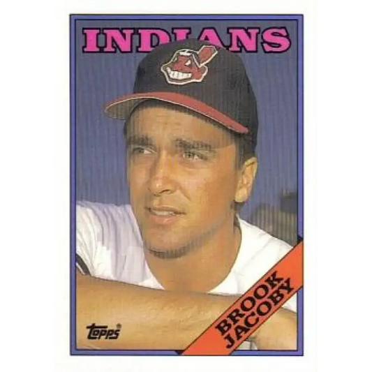 1988 Topps #555 Brook Jacoby NM-MT Cleveland Indians Baseball Card - Baseball Card Single