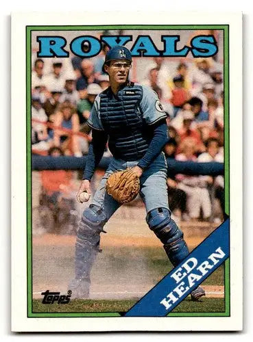 Original gloss Ed Hearn Kansas City Royals baseball card from 1988 Topps series