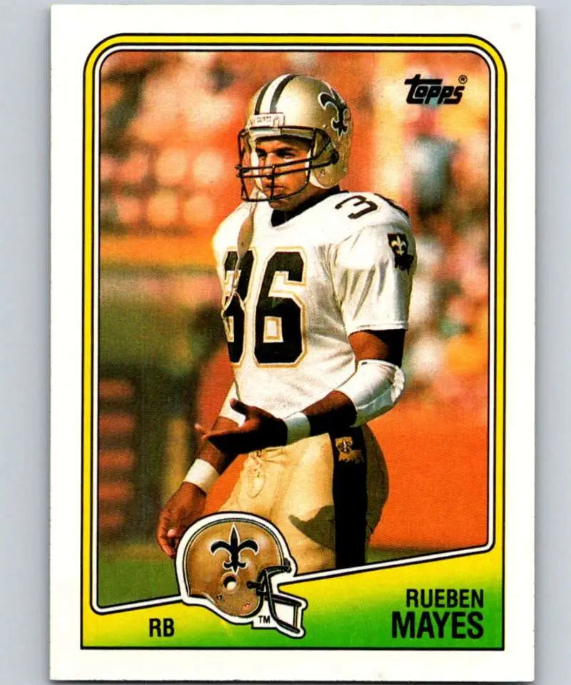 1988 Topps #56 Rueben Mayes EX Excellent New Orleans Saints Football Card - Football Card Single