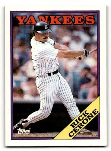Original gloss Rick Cerone Yankees baseball card from 1988 Topps #561