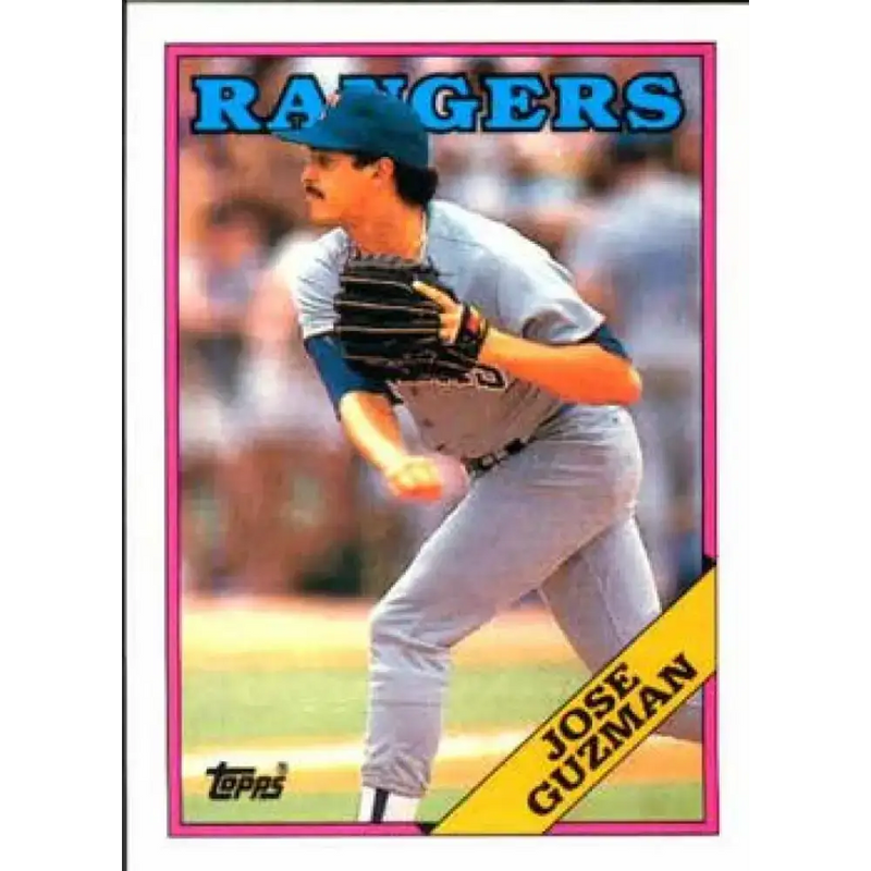 1988 Topps #563 Jose Guzman NM-MT Texas Rangers Baseball Card - Baseball Card Single