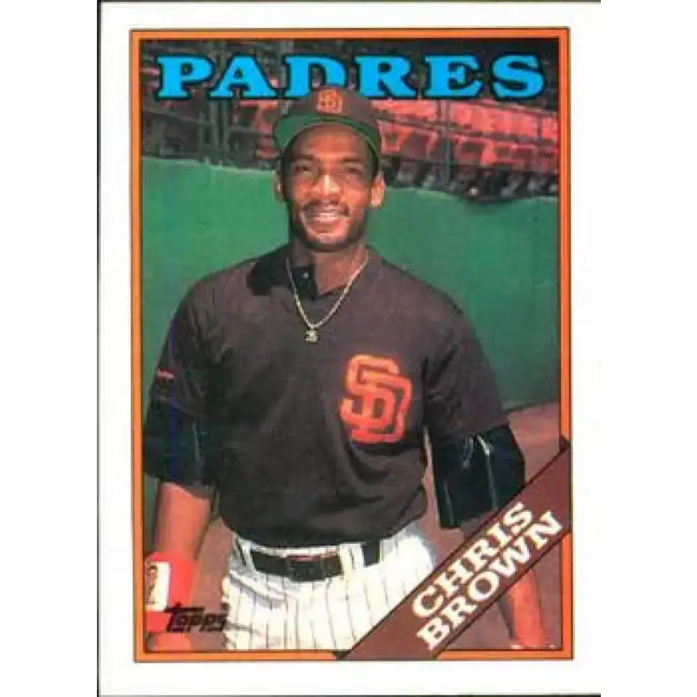 1988 Topps #568 Chris Brown NM-MT San Diego Padres Baseball Card - Baseball Card Single