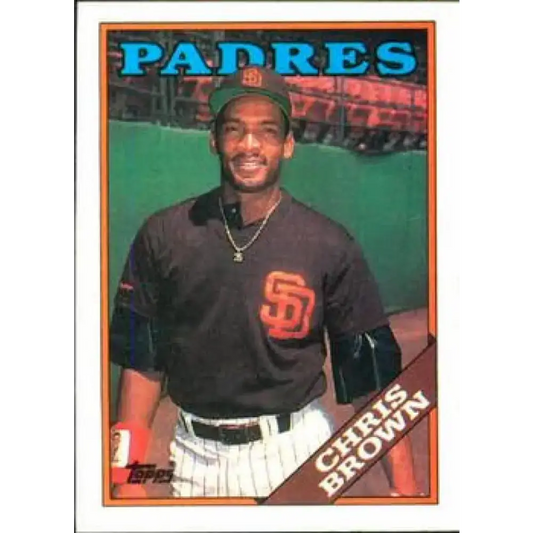 1988 Topps #568 Chris Brown NM-MT San Diego Padres Baseball Card - Baseball Card Single