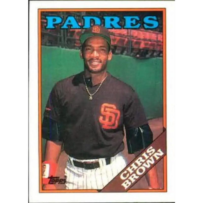 1988 Topps #568 Chris Brown NM-MT San Diego Padres Baseball Card - Baseball Card Single