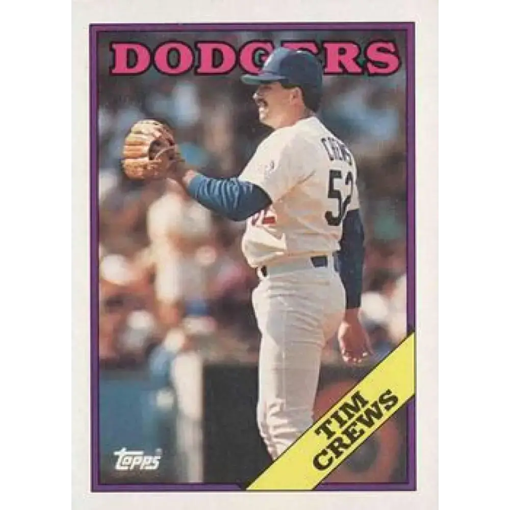 1988 Topps #57 Tim Crews NM-MT RC Rookie Los Angeles Dodgers Baseball Card - Baseball Card Single