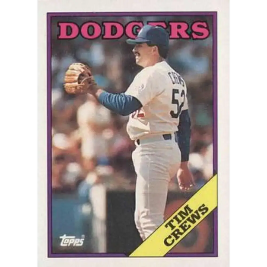 1988 Topps #57 Tim Crews NM-MT RC Rookie Los Angeles Dodgers Baseball Card - Baseball Card Single