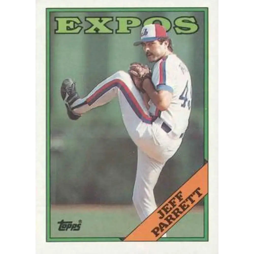 1988 Topps #588 Jeff Parrett NM-MT Montreal Expos Baseball Card - Baseball Card Single