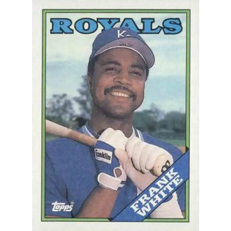 1988 Topps #595 Frank White NM-MT Kansas City Royals Baseball Card - Baseball Card Single