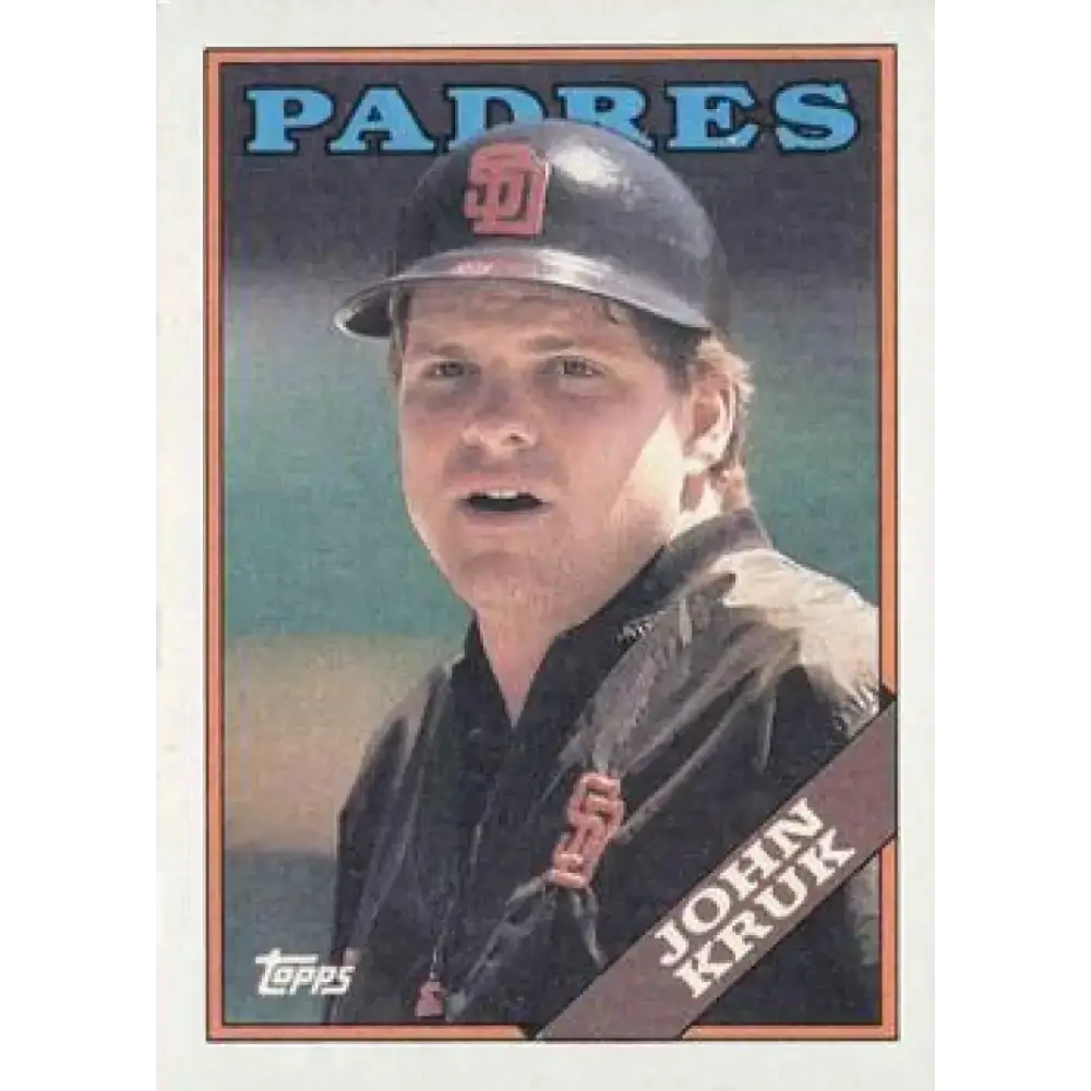 1988 Topps #596 John Kruk NM-MT San Diego Padres Baseball Card - Baseball Card Single