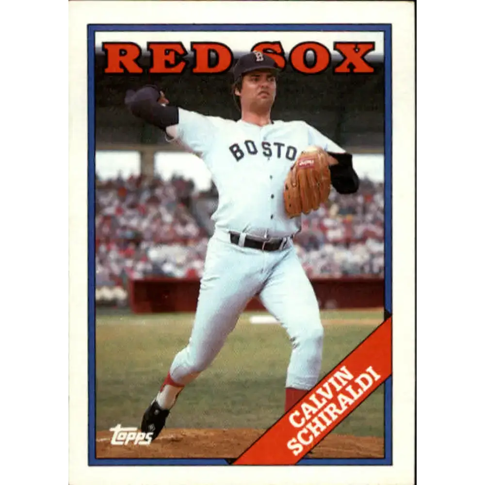1988 Topps #599 Calvin Schiraldi NM-MT Boston Red Sox Baseball Card - Baseball Card Single
