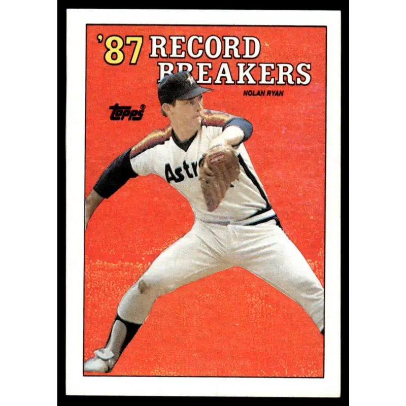 1988 Topps #6 Nolan Ryan EX/NM Houston Astros Baseball Card - Baseball Card Single