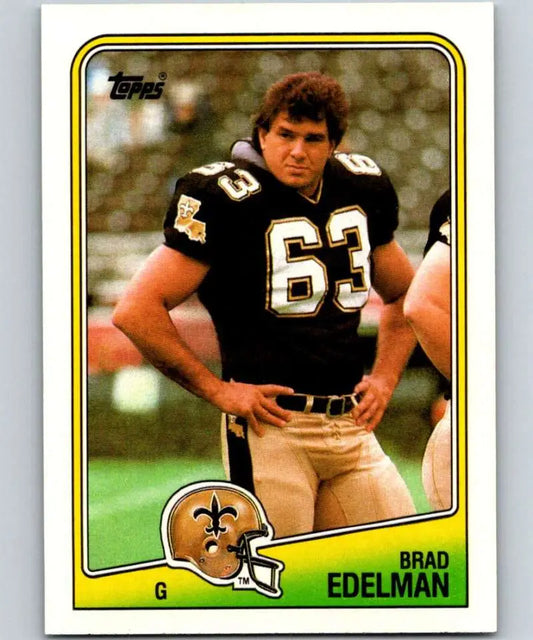 1988 Topps #60 Brad Edelman EX Excellent New Orleans Saints Football Card