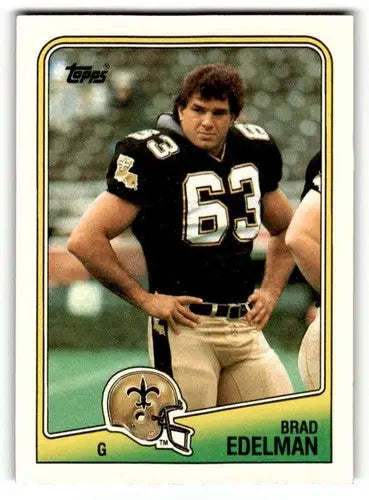 1988 Topps Brad Edelman New Orleans Saints football card with original gloss