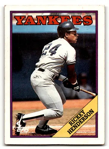 1988 Topps #60 Rickey Henderson EX/NM Yankees ID:63971 - Baseball Card Single