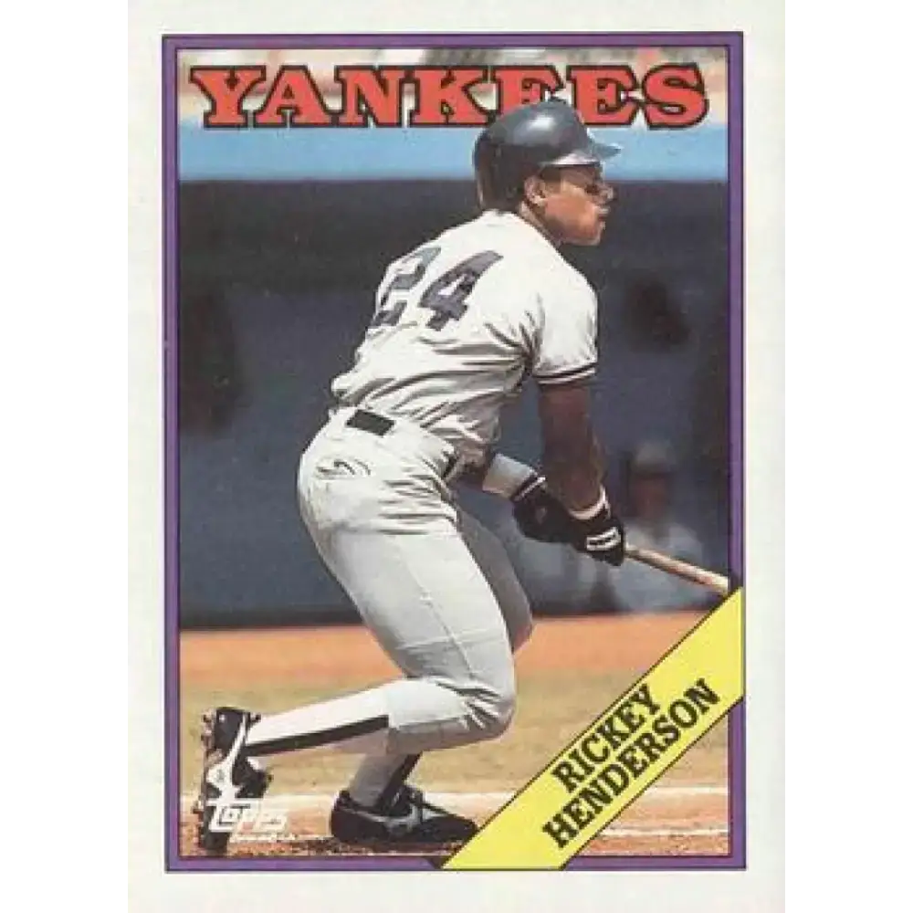 1988 Topps #60 Rickey Henderson NM-MT New York Yankees Baseball Card - Baseball Card Single
