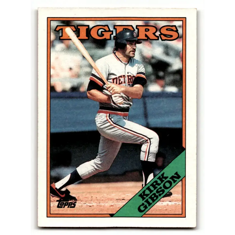 1988 Topps #605 Kirk Gibson NM-MT Detroit Tigers Baseball Card - Baseball Card Single