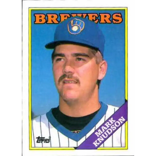 1988 Topps #61 Mark Knudson NM-MT RC Rookie Milwaukee Brewers Baseball Card
