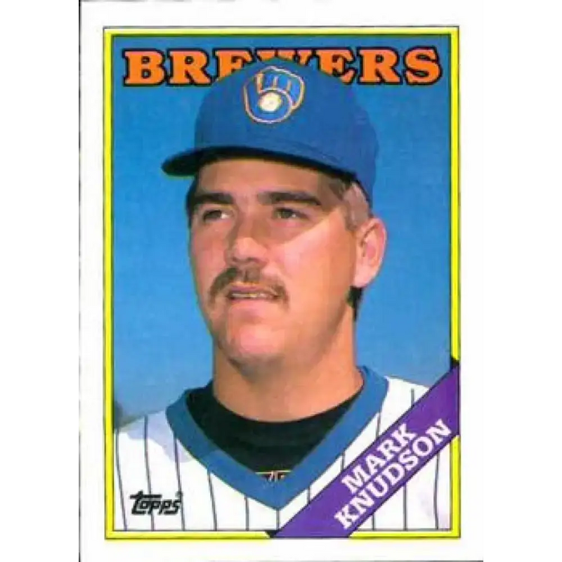1988 Topps #61 Mark Knudson NM-MT RC Rookie Milwaukee Brewers Baseball Card - Baseball Card Single