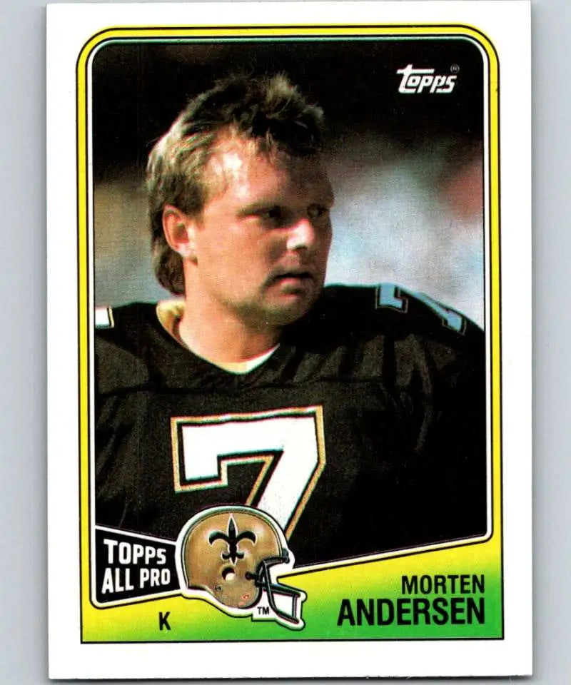 1988 Topps #61 Morten Andersen EX Excellent New Orleans Saints Football Card - Football Card Single