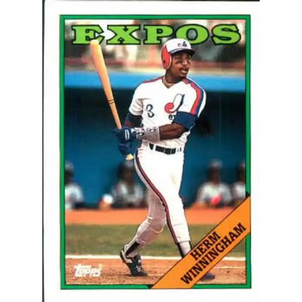 1988 Topps #614 Herm Winningham NM-MT Montreal Expos Baseball Card - Baseball Card Single