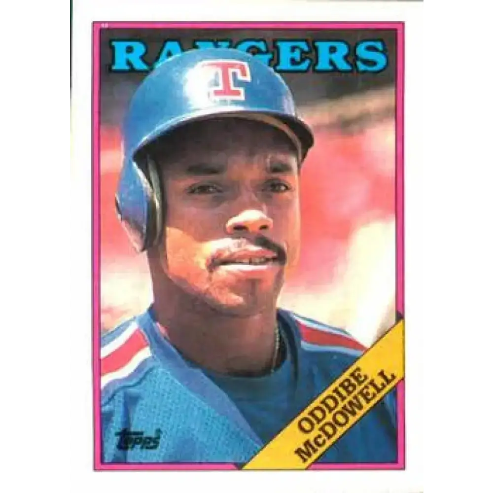 1988 Topps #617 Oddibe McDowell NM-MT Texas Rangers Baseball Card - Baseball Card Single