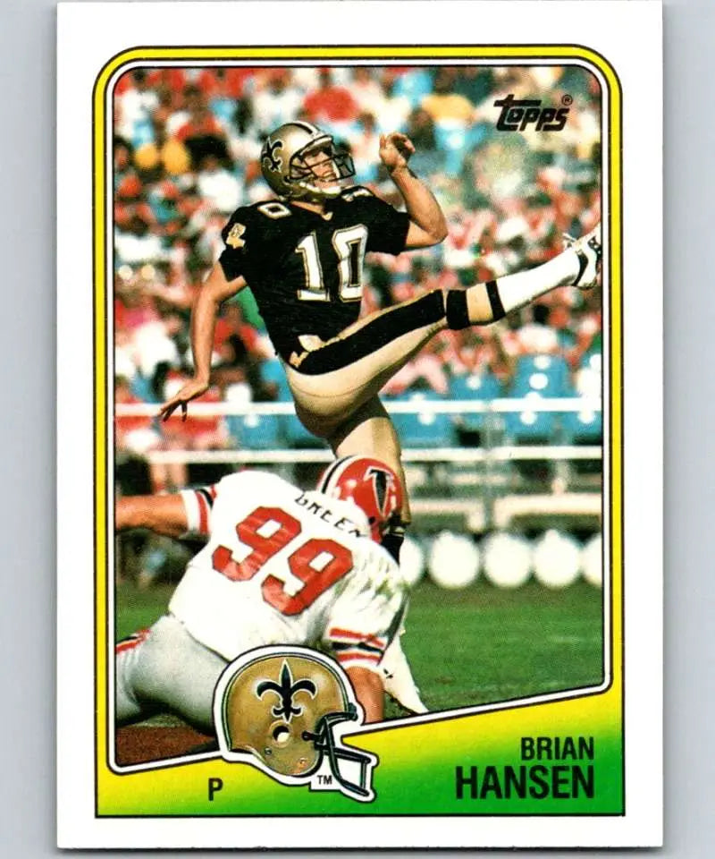 1988 Topps #62 Brian Hansen EX Excellent New Orleans Saints Football Card - Football Card Single
