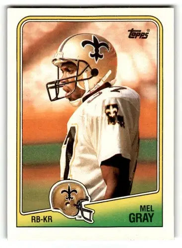 Mel Gray Saints football card from 1988 Topps showcasing a New Orleans Saints football card