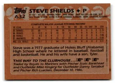 1988 Topps #632 Steve Shields