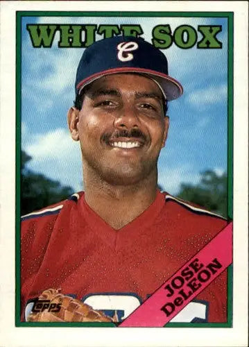 Original gloss 1988 Topps Jose DeLeon NM-MT baseball card featuring Jose DeLeon White Sox