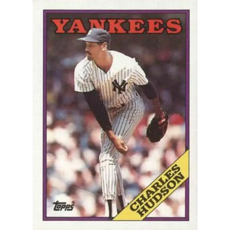 1988 Topps #636 Charles Hudson NM-MT New York Yankees Baseball Card - Baseball Card Single