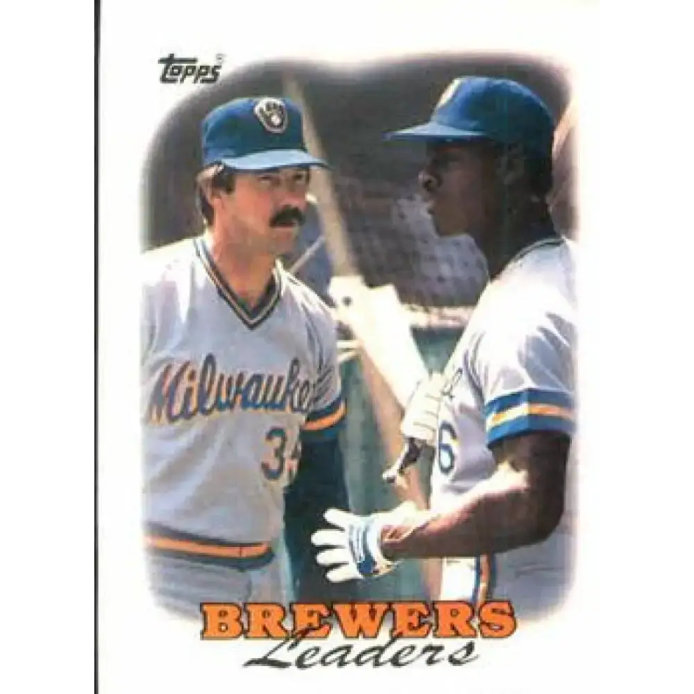 1988 Topps #639 Brewers Team Leaders NM-MT Milwaukee Brewers Baseball Card - Baseball Card Single