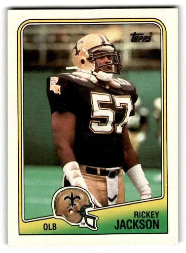 Rickey Jackson Saints football card from 1988 Topps #64, collectible Saints football cards