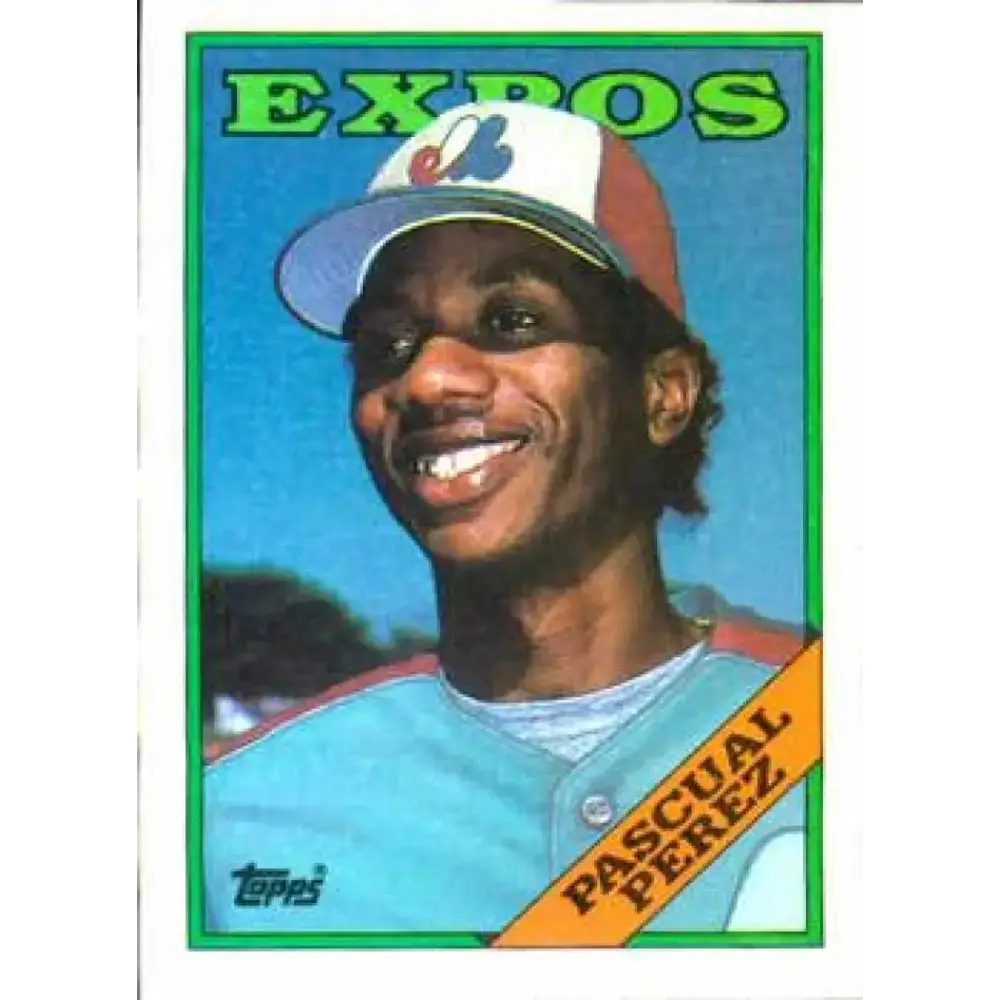 1988 Topps #647 Pascual Perez NM-MT Montreal Expos Baseball Card - Baseball Card Single