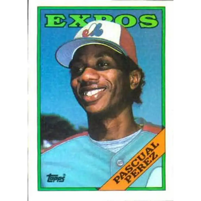 1988 Topps #647 Pascual Perez NM-MT Montreal Expos Baseball Card - Baseball Card Single
