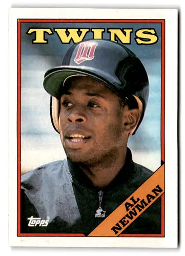 Baseball card featuring Al Newman in Minnesota Twins uniform from 1988 Topps NM-MT
